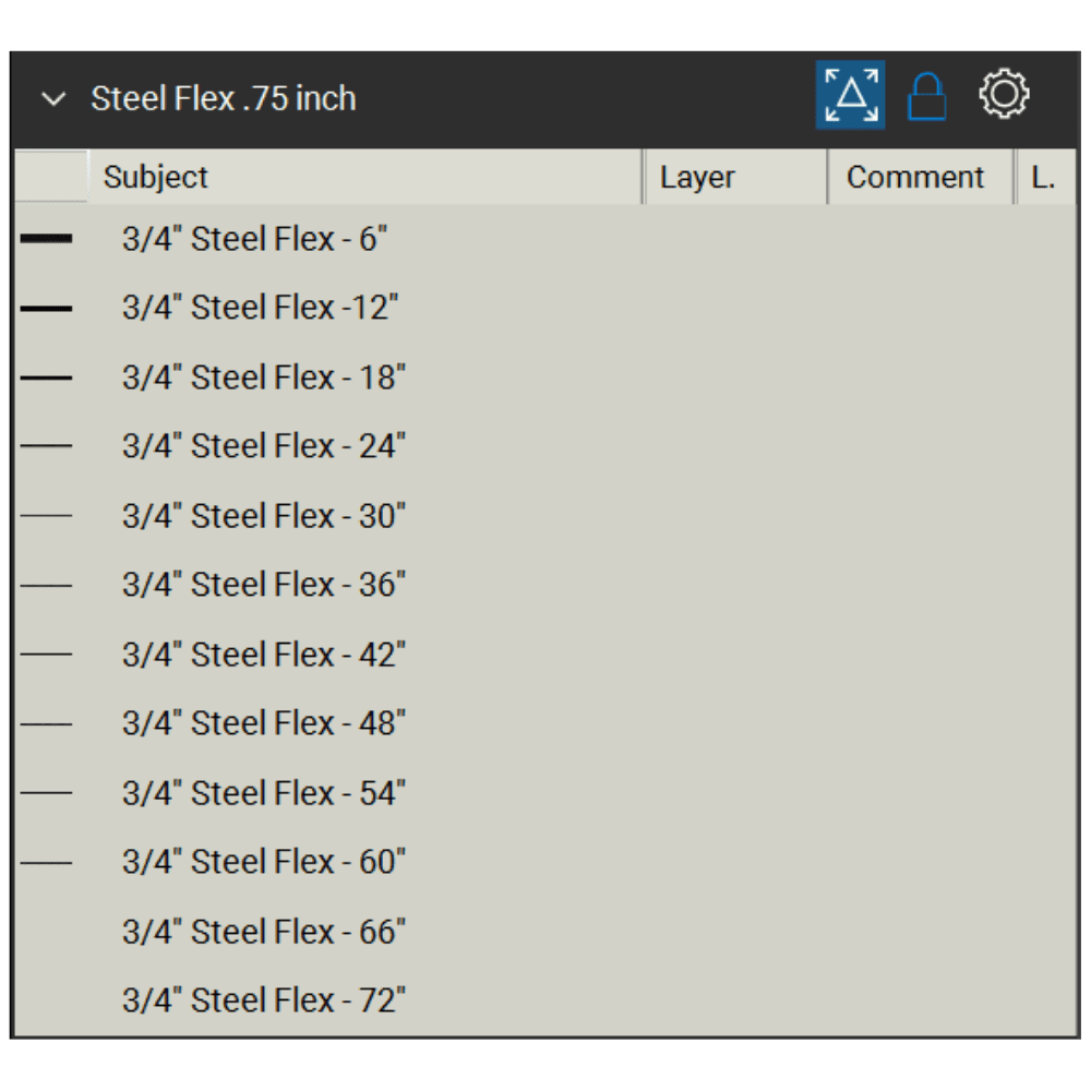 Bluebeam Toolset Steel Flex .75 inch