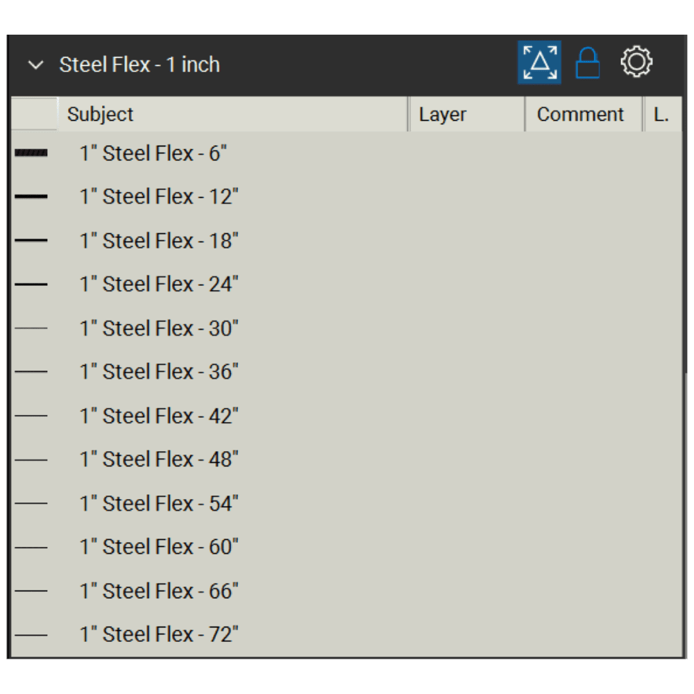 Bluebeam Toolset Steel Flex 1 inch