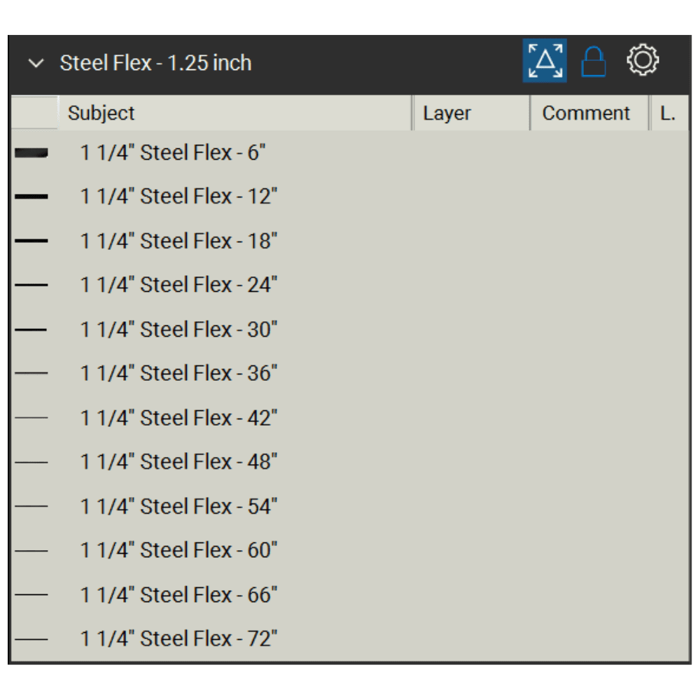 Bluebeam Toolset Steel Flex 1.25 inch