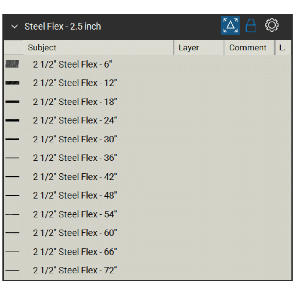 Bluebeam Toolset Steel Flex 2.5 inch