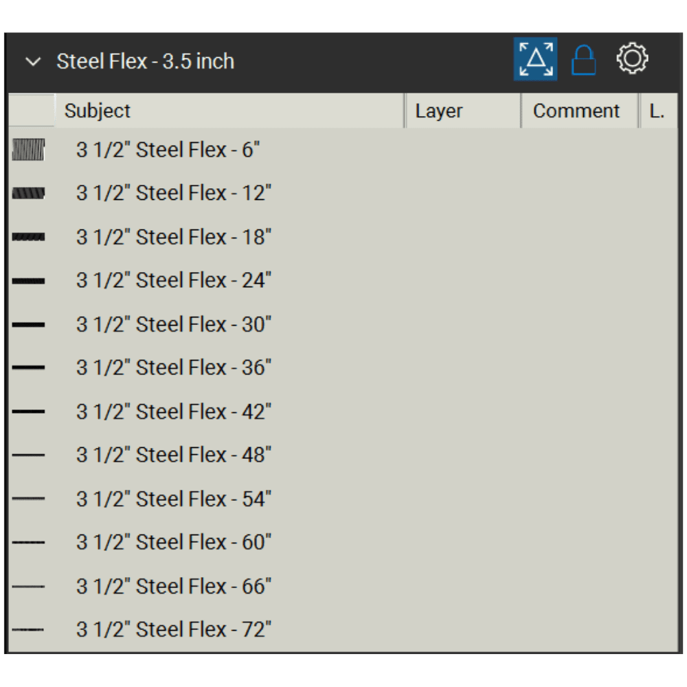 Bluebeam Toolset Steel Flex 3.5 inch