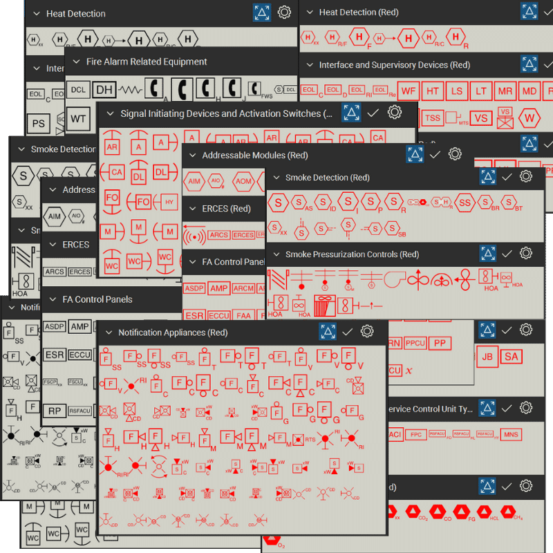 Bluebeam Tool Set Fire Alarm Symbols