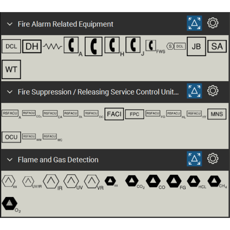 Bluebeam Tool Set Fire Alarm Symbols